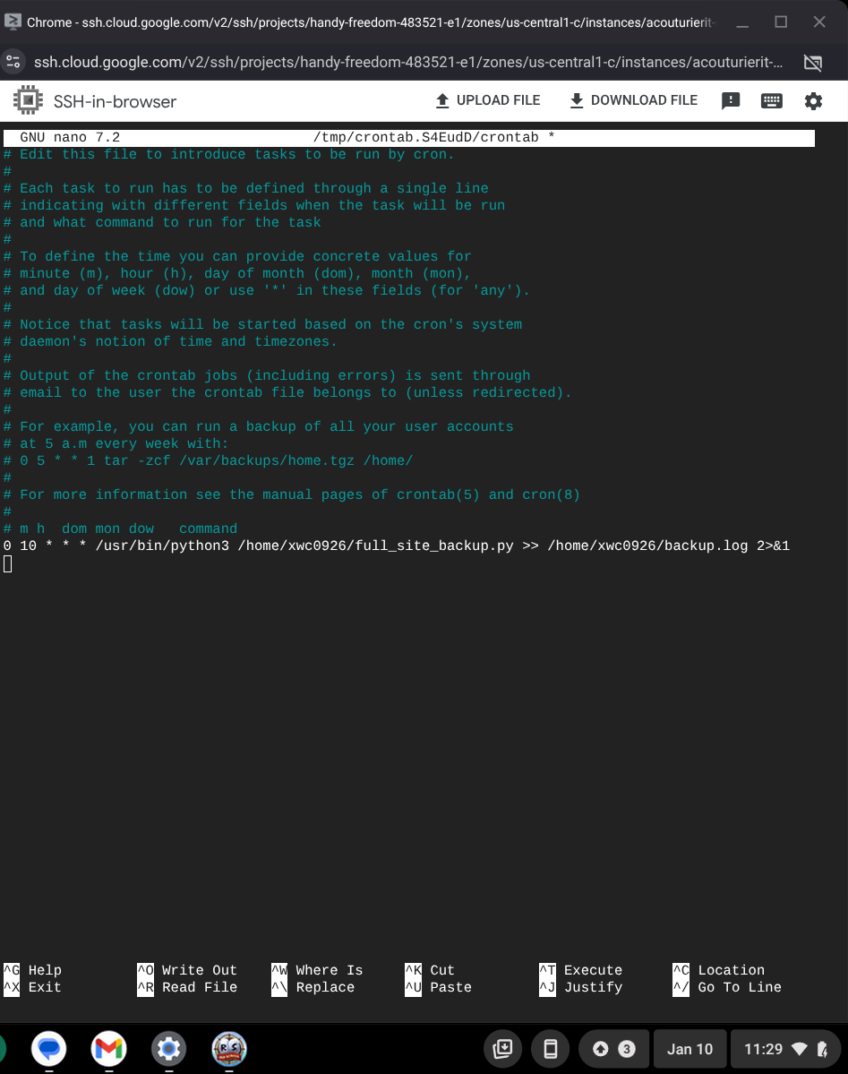 Crontab Configuration