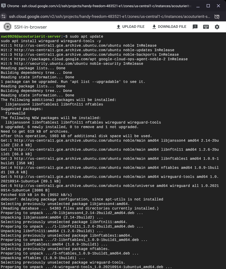 VPN Installation Terminal